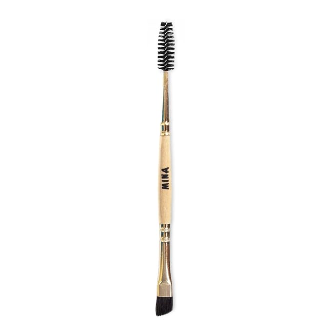 Dark Brown + Duo Angled Brush + Rose Water