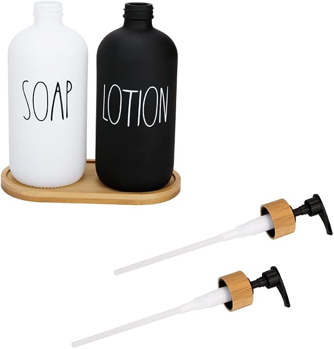 Black Lotion White Soap & Tray
