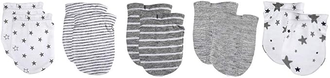 Gray Stripe & Little Stars & Print Set