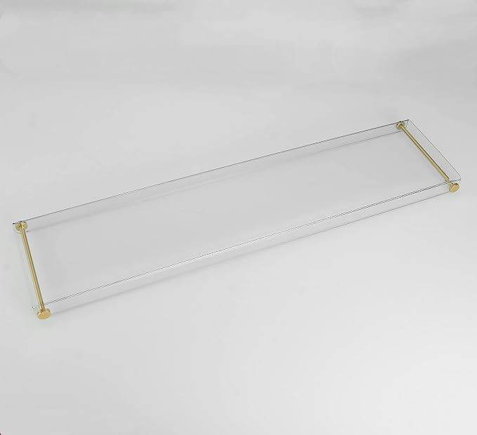 Clear With Gold Handle