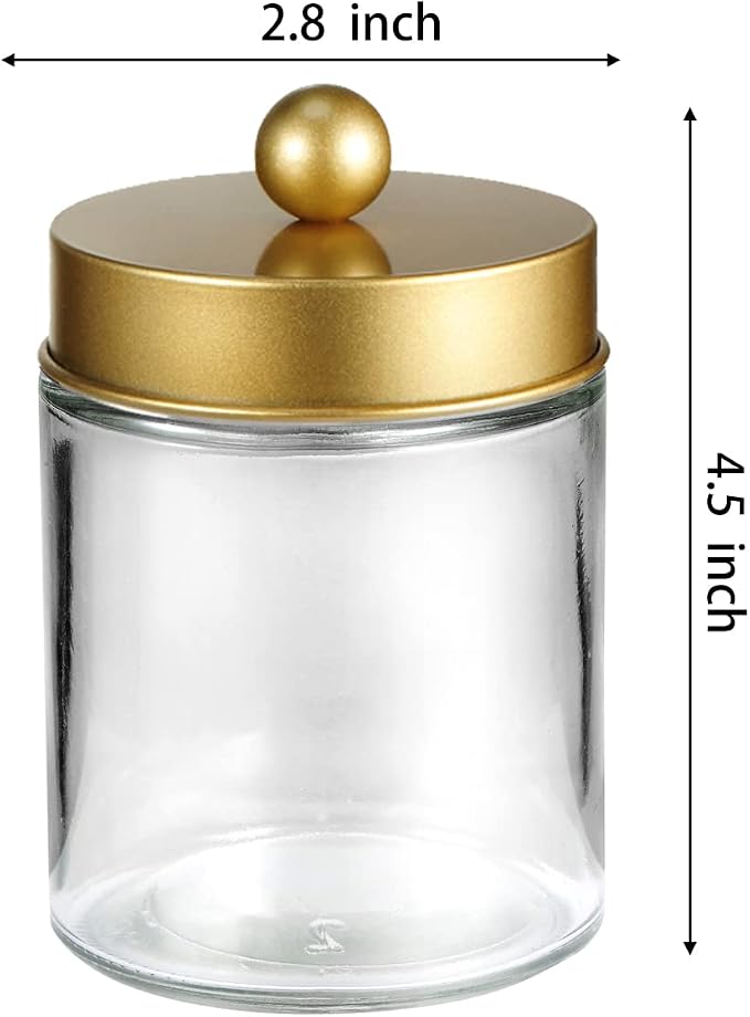 Jar Clear/Lid Gold