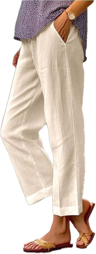 Womens Solid Straight Leg Pant 12