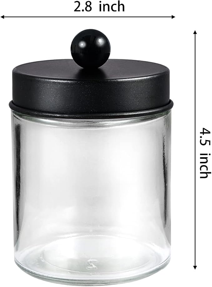 Jar Clear/Lid Black