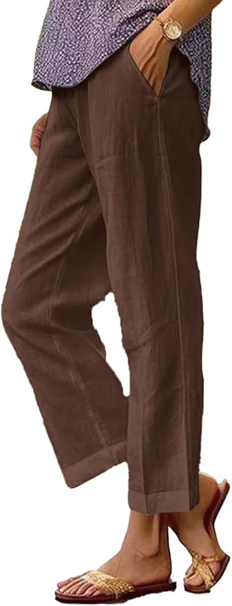 Womens Solid Straight Leg Pant 08