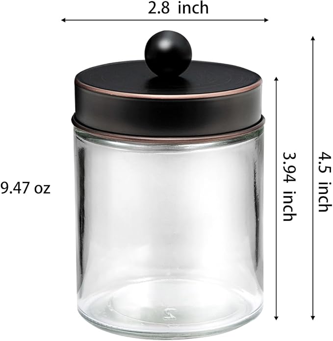 Jar Clear/Lid Oil Rubbed Bronze