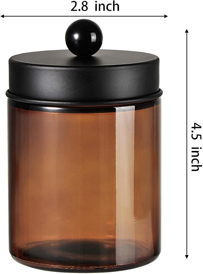 Jar Amber/Lid Black