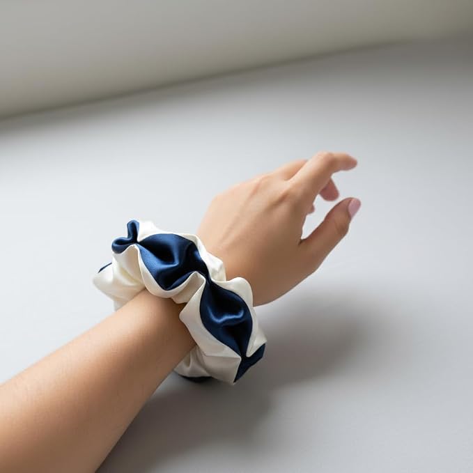 Cream and Navy Blue