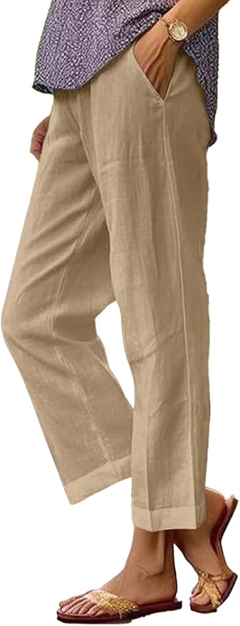 Womens Solid Straight Leg Pant 05