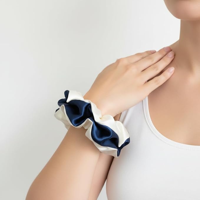 Cream and Navy Blue