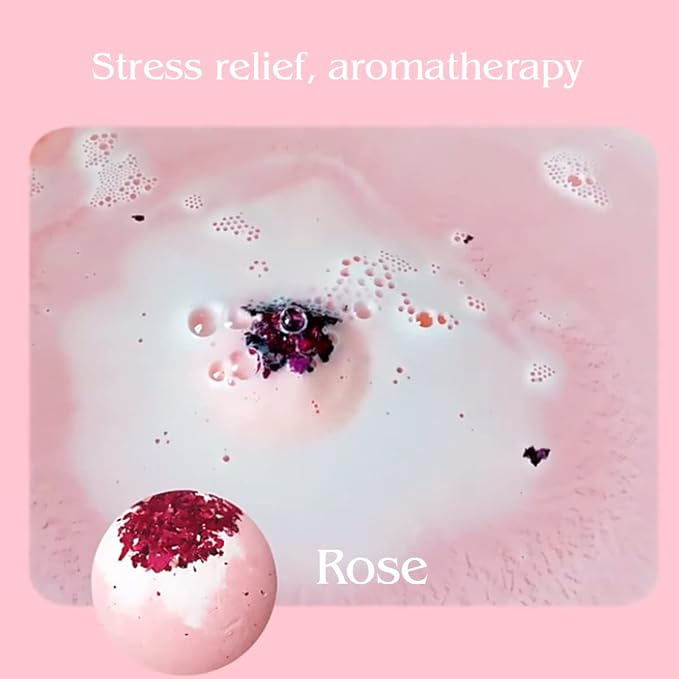 4pcs Rose Dried Flower Bath Bombs