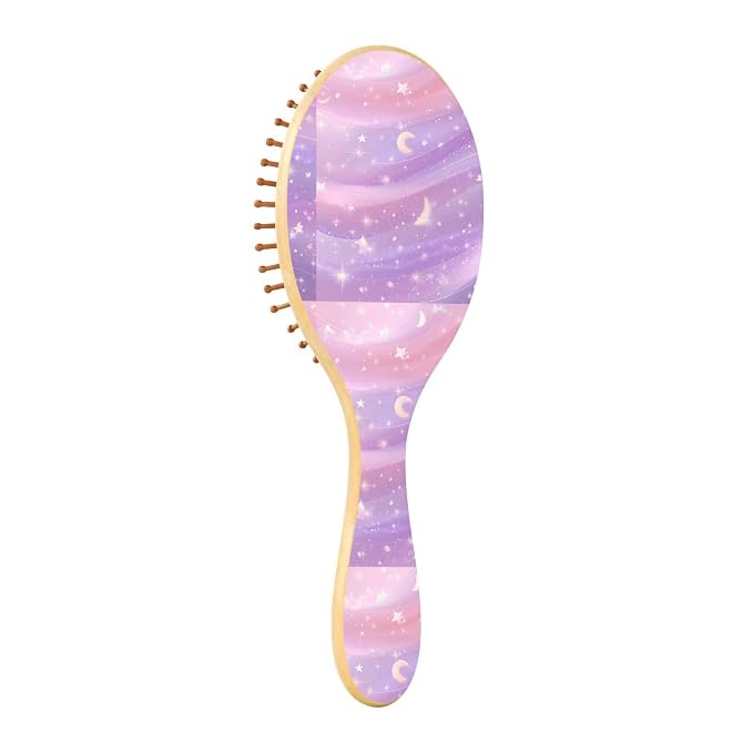 Gradient Pink Purple Moon Stars