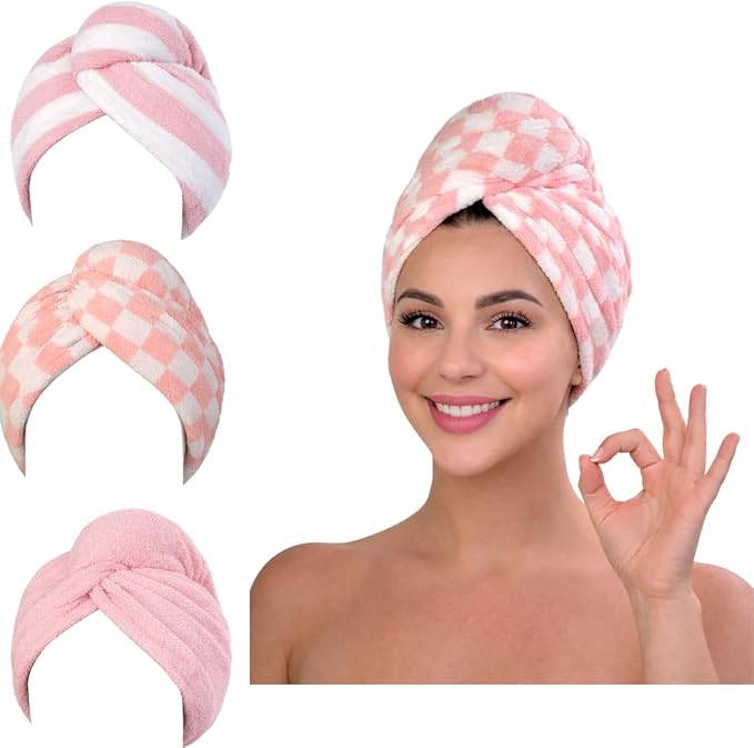 3 Pink (Solid,stripes,chess)