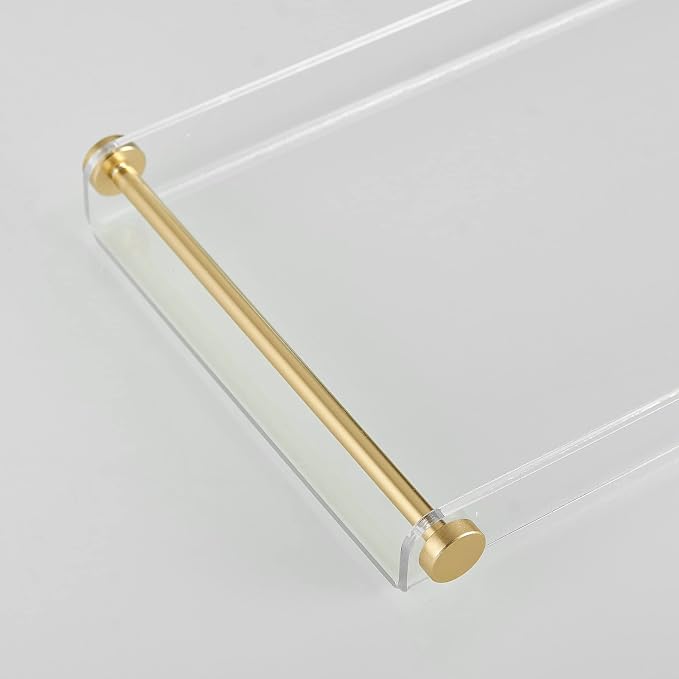 Clear With Gold Handle