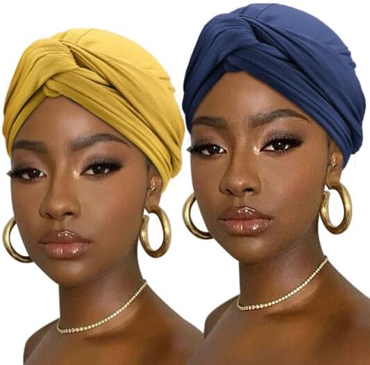 2 Pack Head Wrap: Yellow, Navy