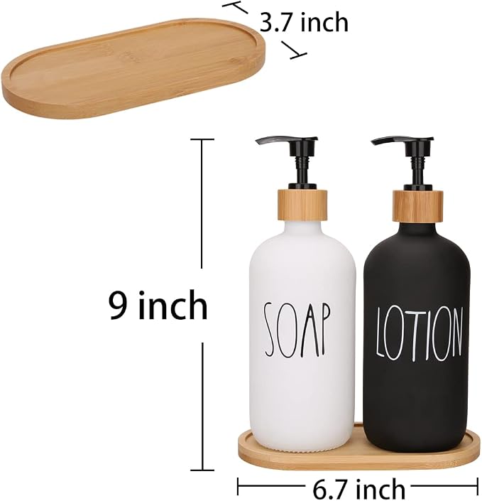 Black Lotion White Soap & Tray