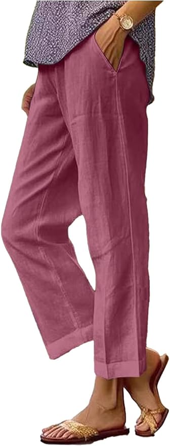 Womens Solid Straight Leg Pant 03