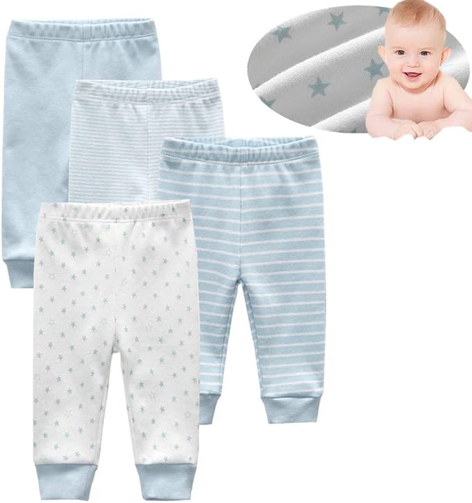 Sky Blue Stripe & Little Stars & Print Set