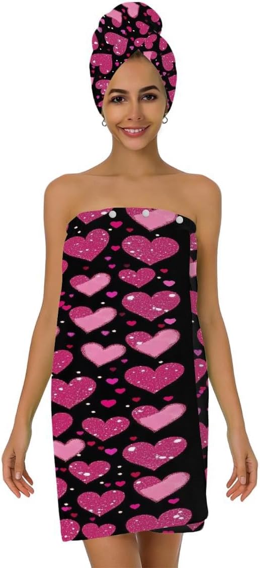Pink Glitter Hearts