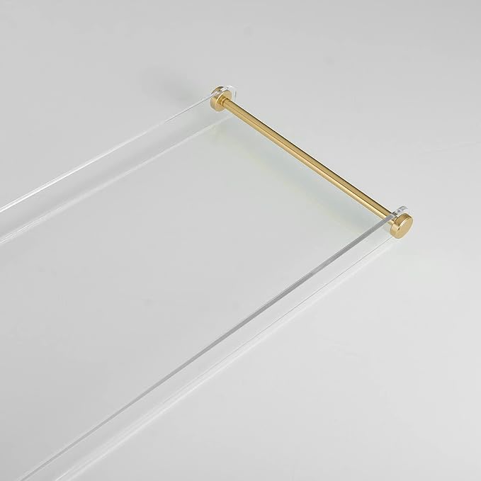 Clear With Gold Handle