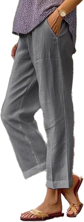 Womens Solid Straight Leg Pant 07