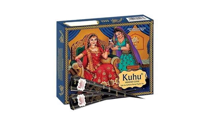 Natural Brown Hair Color (Blue Mehendi Cone Box)