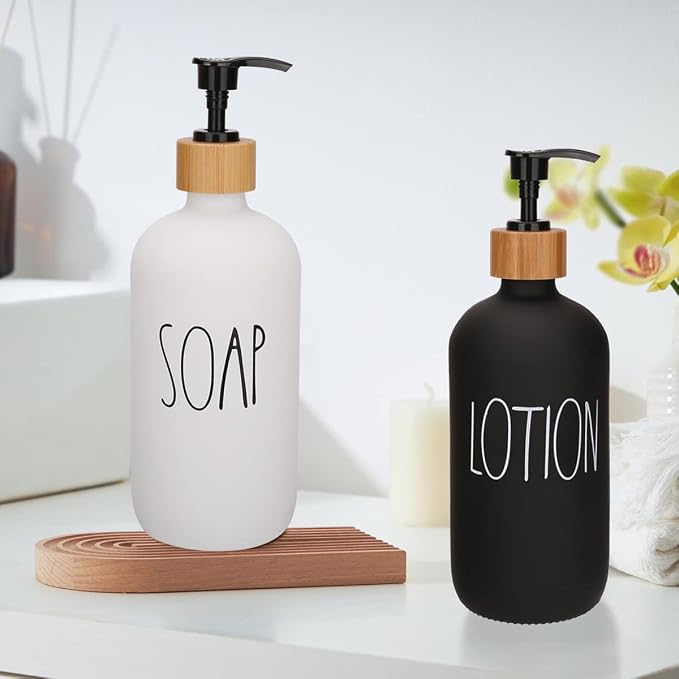 Black Lotion White Soap & Tray