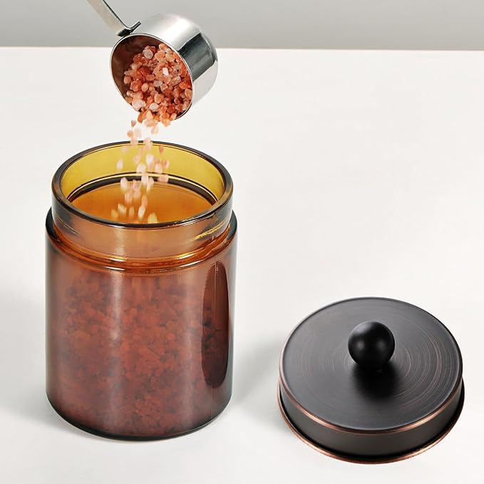 Jar Amber/Lid Oil Rubbed Bronze