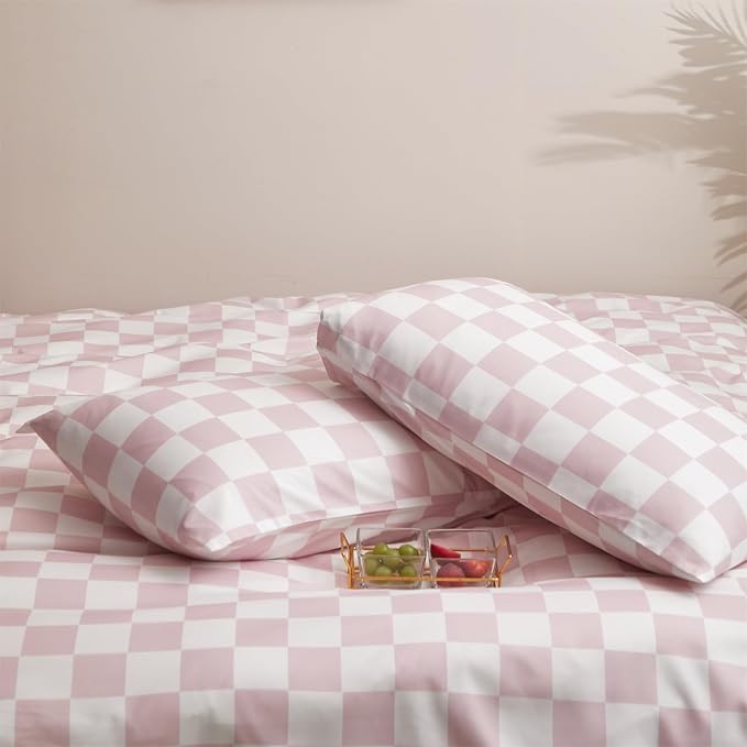 Grid Pink White