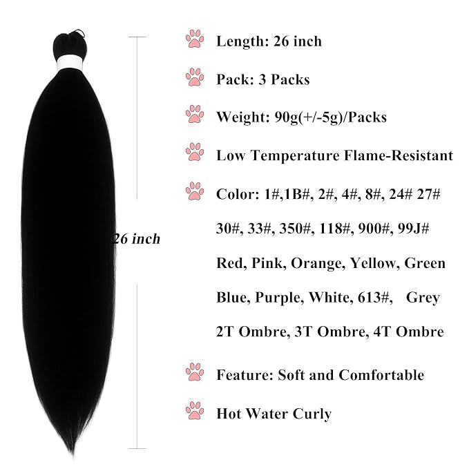 1B Braids Hair Extensions