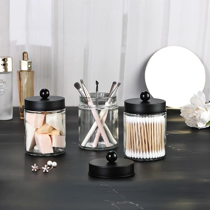 Jar Clear/Lid Black