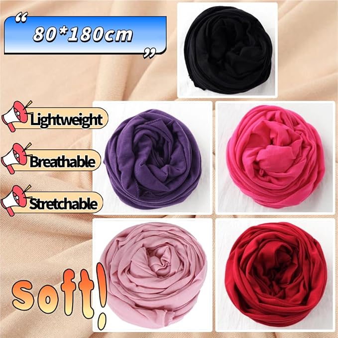 5pcs-(black,purple,wine Red,rose Red,light Pink)