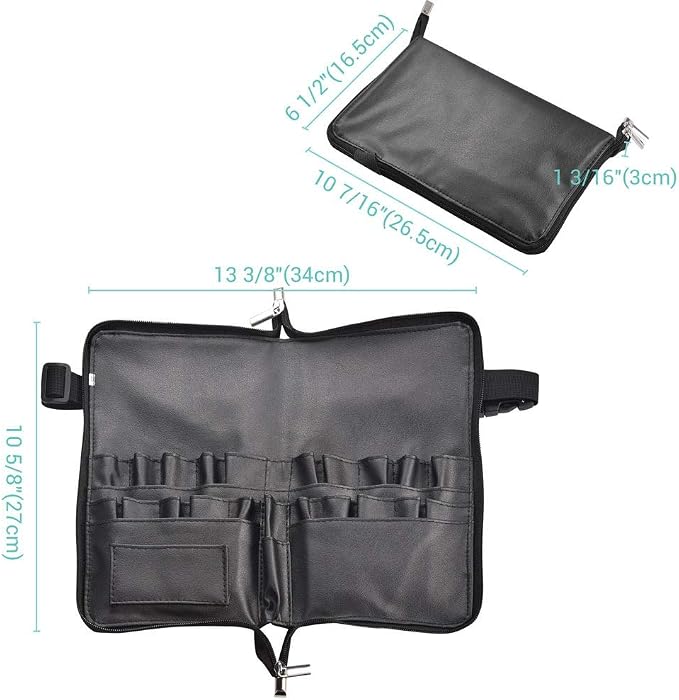 Rococo Blue with 2 Makeup Brush Bag