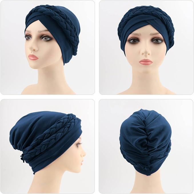 5 Pcs Double Twisted Braids: Black/Navy Blue/Maroon/Dusty Pink/Fuchsia
