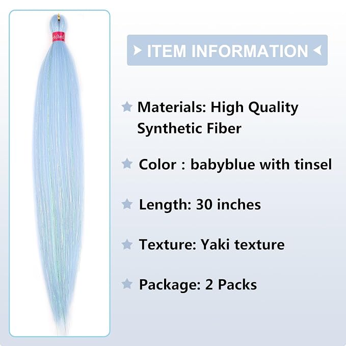 baby blue mix tinsel