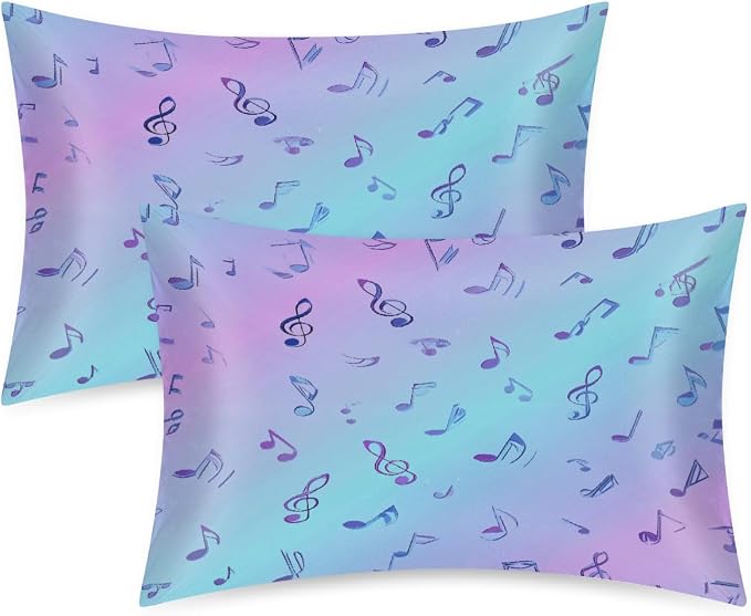 Musical Symbols Neon Blue