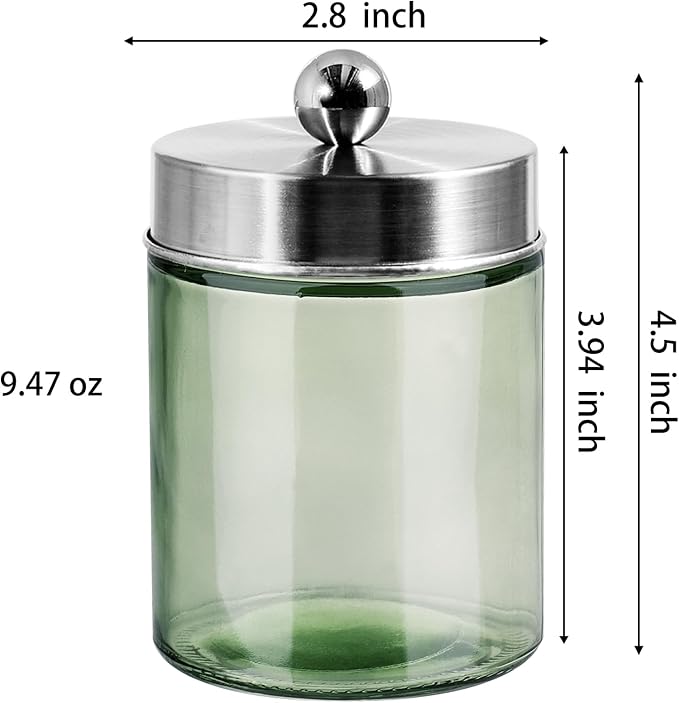 Jar Sage Green/Lid Brushed Nickel