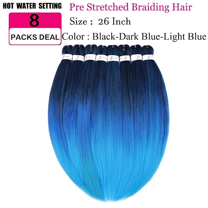 mixed black & blue & sky blue