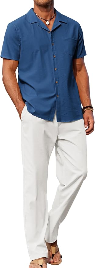 Navy Shirt/White Pants