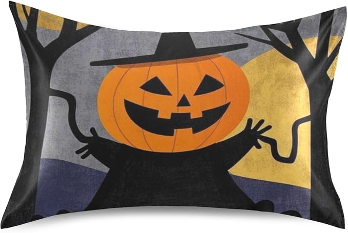 Pumpkin Head Forest Moon Orange Black Yellow