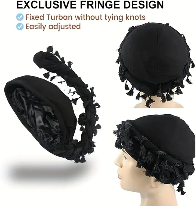 Black With Colorful Tassel
