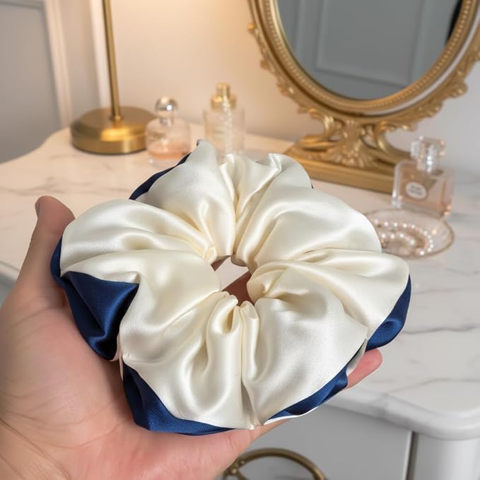 Cream and Navy Blue