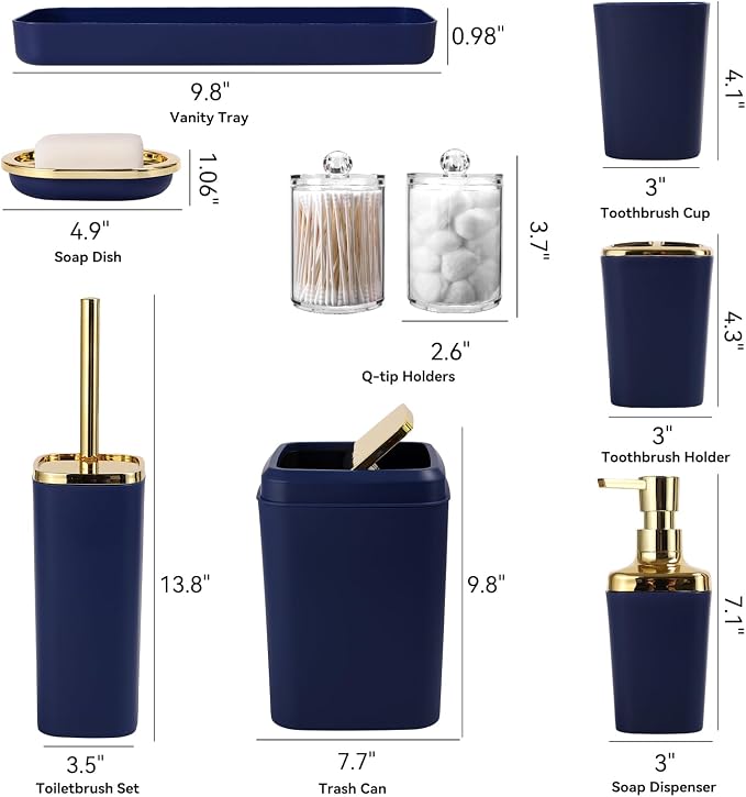 Navy Blue and Gold