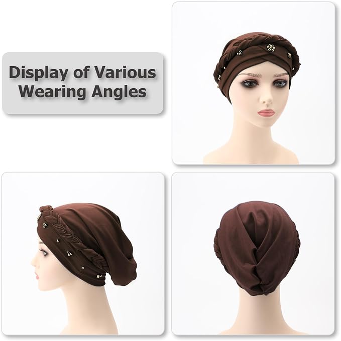 2 Pack Twisted Braid: Gold Bead (Coffee/Black)