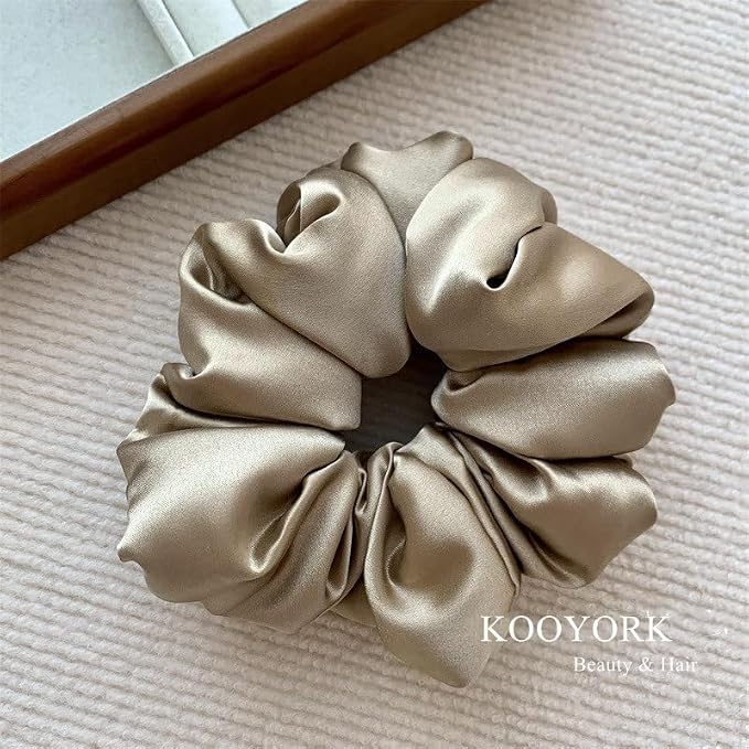 Satin Flower Scrunchies Hair Tie Plus 3 Pieces