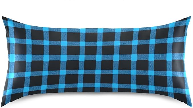 Bright Blue Black Checkered