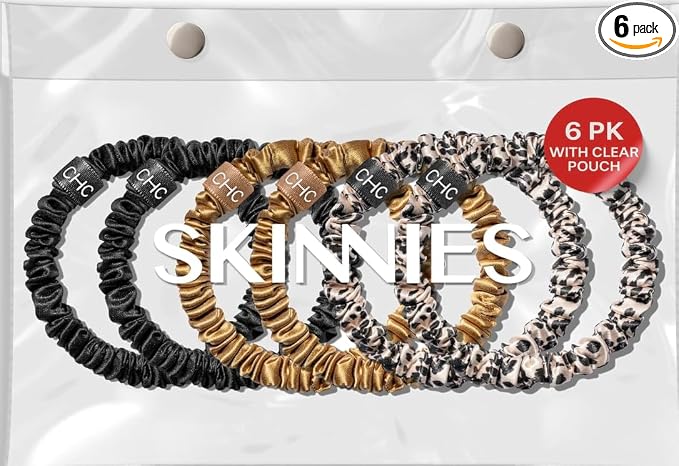 6pc Skinnies - Black - Gold - Leopard