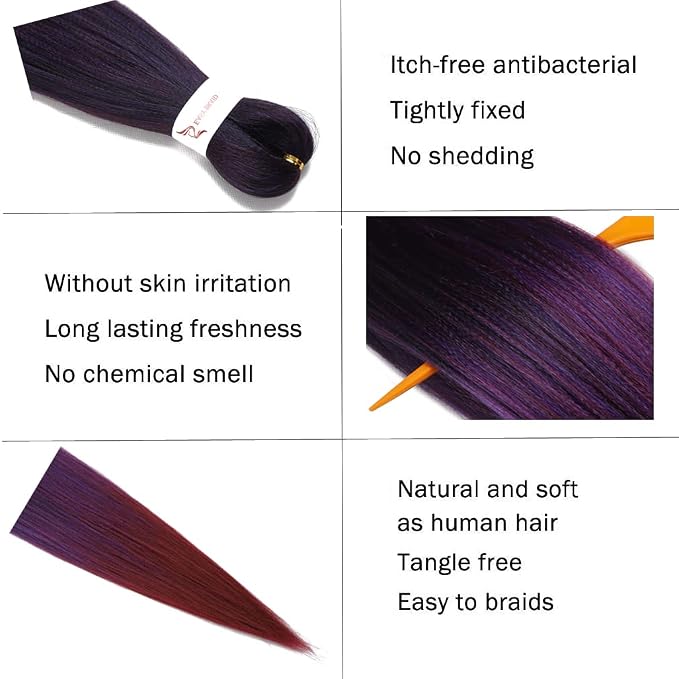 mixed black & purple & burgundy