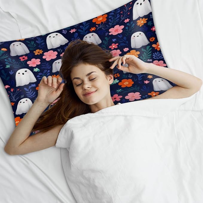Navy Blue Flowers Ghost