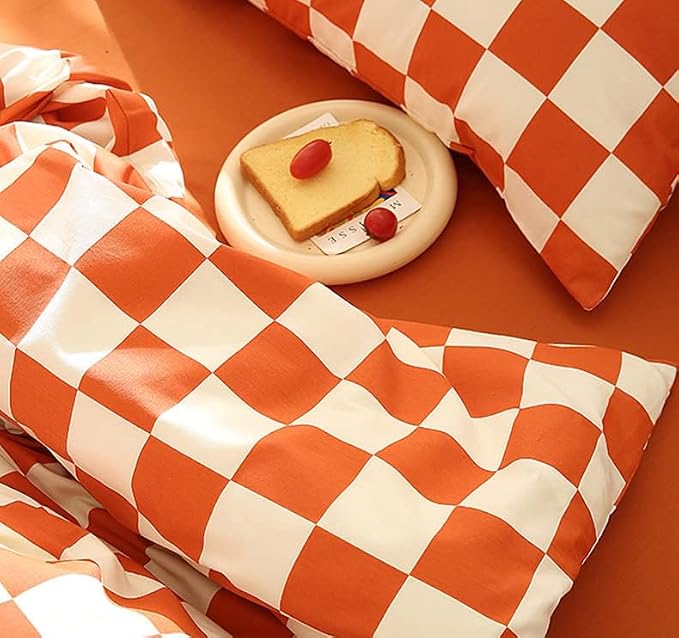 Grid Orange White