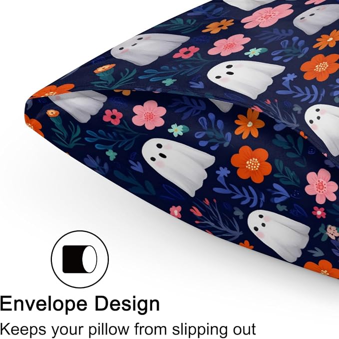 Navy Blue Flowers Ghost